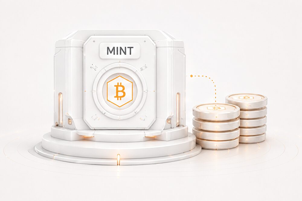 A digital cash mint with Bitcoin-backed privacy and settlement.